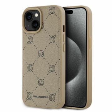 Karl Lagerfeld Ovitek Karl Lagerfeld MagSafe Karl Heads bež za iPhone 15
