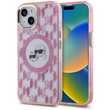 Karl Lagerfeld Ovitek Karl Lagerfeld MagSafe roza za iPhone 15 Plus