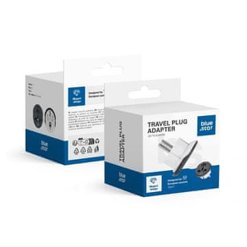 Blue Star Potovalni adapter Blue Star GO TO Europe (tip E) 16 A, bel