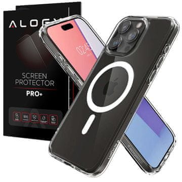 Spigen Zaščitni ovitek za telefon Spigen Ultra Hybrid MagFit za MagSafe za iPhone 15 Pro Max, bele barve