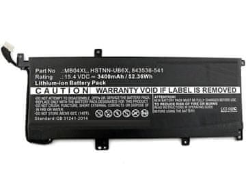 CoreParts Baterija za prenosnik HP 52.36Wh Li-ion 15.4V 3400mAh Črna