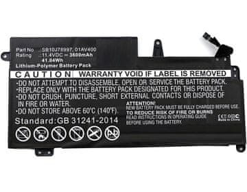 CoreParts Baterija za prenosnik za Lenovo 41.04Wh Li-Pol 11.4V 3600mAh Črna
