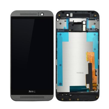 CoreParts LCD zaslon in digitalizator s sprednjim okvirjem (črn) za HTC One M9