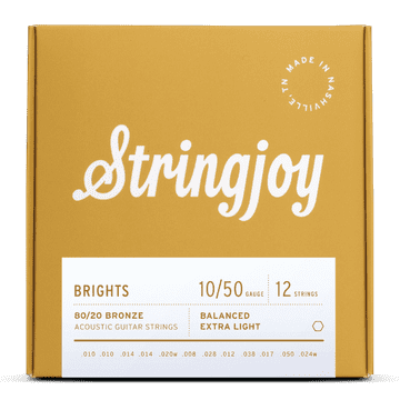 shumee Stringjoy BB1024 struny na 12-strunovú akustickú gitaru BRIGHTS 80/20 bronzové 10-50