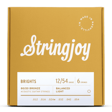 shumee Stringjoy BB1254 struny na akustickú gitaru BRIGHTS 80/20 bronzové 12-54