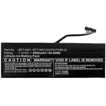 CoreParts Baterija za prenosnik MSI 60.80Wh Li-ion 7.6V 8000mAh