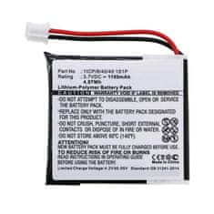 CoreParts Baterija 4.07Wh Li-Pol 3.7V 1100mAh črna za GPS, Navigator