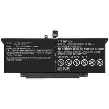 CoreParts Baterija za prenosnik za Dell 49.28Wh Li-Pol 7.7V 6400mAh črna