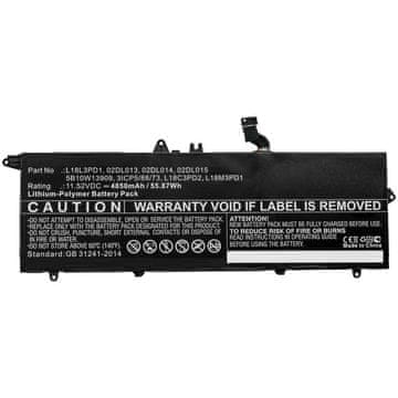 CoreParts Baterija za prenosnik Lenovo 53.71Wh Li-Pol 11.55V 4650mAh črna