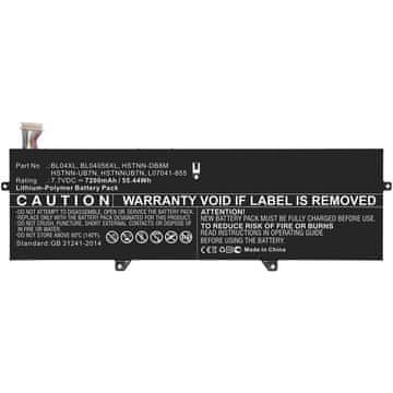 CoreParts Baterija za prenosnik za HP 52.36Wh 4Cell Li-ion 7.7V 6800mAh črna