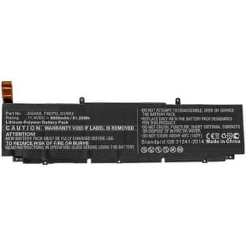 CoreParts Baterija za prenosnik Dell 91.20Wh Li-Pol 11.4V 8000mAh za Dell Precisi