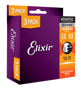 shumee 3-balenie strún Elixir NanoWeb 80/20 bronzové 12-53 svetlé (16539)