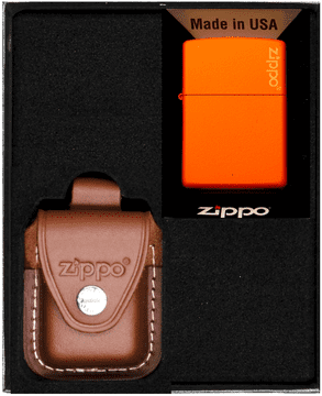 shumee Darilni set vžigalnikov ZIPPO ORANGE MATTE LOGO št. 2