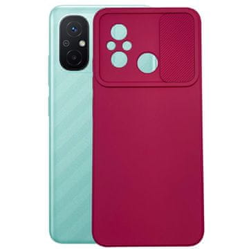shumee CamShield mehak silikonski ovitek za Xiaomi Redmi 12C bordo