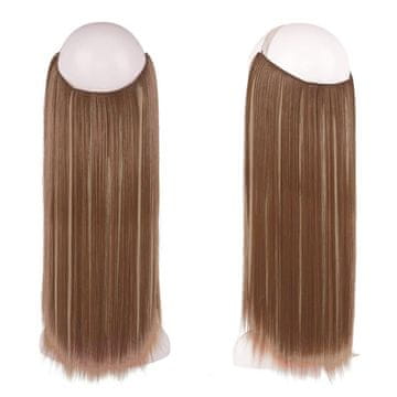 shumee SINTETIČNI LASNI PODALJŠKI RAVNI RJAVI Z ODSEVOM 46cm
