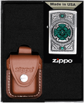 shumee ZIPPO komplet vžigalnikov CELTIC GREEN CROSS darilo št. 2