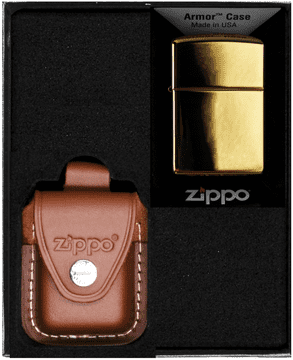 shumee ZIPPO komplet vžigalnikov VISOKO POLIRANA MEDENINA ARMOR HEAVY darilni artikel št. 4