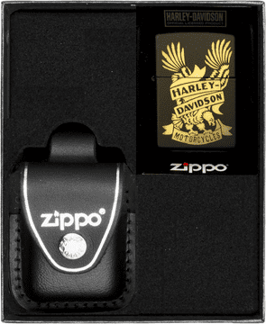 shumee Komplet vžigalnikov Zippo HARLEY DAVIDSON EAGLE darilni št. 3