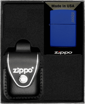 shumee Darilni set vžigalnikov Zippo, kraljevsko moder, mat logotip, št. 3