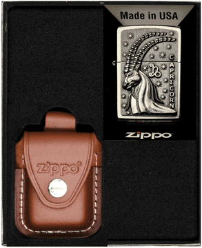 shumee ZIPPO komplet vžigalnikov ZODIAC CAPRICORN Kozorog darilo št. 2