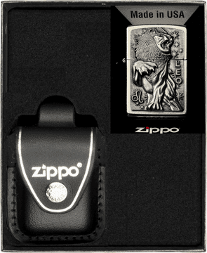 shumee ZIPPO komplet vžigalnikov ZODIAC LEO Lion Gift št. 3