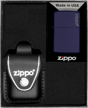 shumee Darilni set vžigalnikov Zippo z mat logotipom, temno moder, št. 3