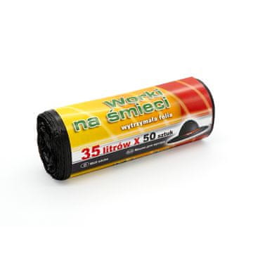 shumee Vreče za odpadke 35l črne HDPE, 50 kosov