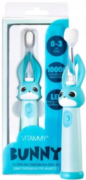shumee VITAMMY Bunny svetlo modra sonična zobna ščetka 0-3 leta 1 kos