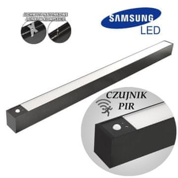 shumee LED svetilka Cabail 40W 4000K 1,2 m črna PIR