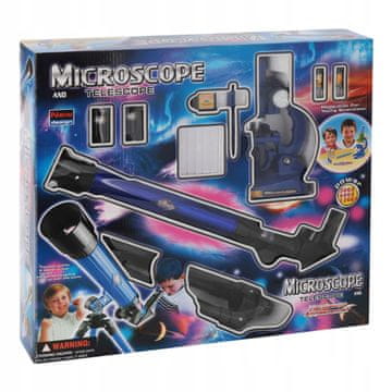 shumee TELESKOPSKI IN MIKROSKOPSKI IZOBRAŽEVALNI KOMPLET ZA OTROKE KOMPLET ZA MALEGA ZNANSTVENIKA