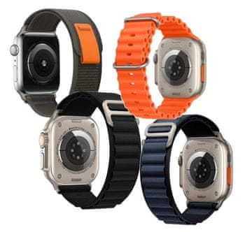 shumee 4x PAŠEK ZA APPLE WATCH 4/5/6/7/8/9/10/SE/ULTRA 44/45/46/49mm MIX COLOR