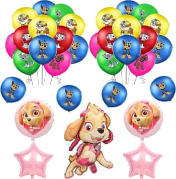 shumee PAW PATROL BALONI GARLANDA SKYE ROJSTNODNEVNA DEKORACIJA FOLIJA LATEKS 25kos.