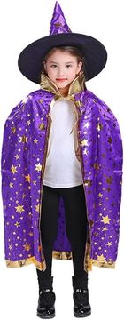 shumee KOSTUM OBLEKA OBLAČILO ČAROVNIK ZA NOČ ČAROVNIC VIJOLIČAN KLOBUK