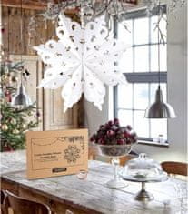 shumee ZLOŽEN PAPIRNI SENČNIK BOŽIČNA LAMPIONA ZVEZDA 53CM + LUČKE