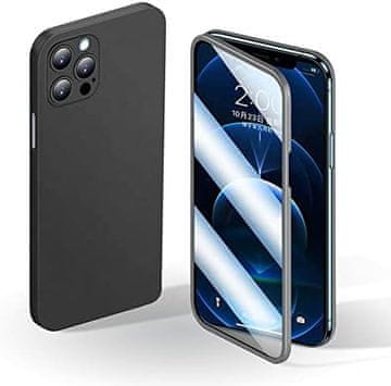 shumee OVITEK BUMPER APPLE IPHONE 12 PRO MAX ČRN Z ZAŠČITO ZA EKRAN A2342 A2410