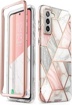 shumee BUMPER OVITEK ZA SAMSUNG GALAXY S21 5G ROZA ROSE GOLD MARMOR SM-G991B