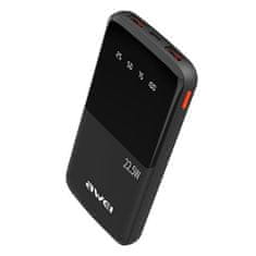 Awei AWEI PowerBank P10K 10000 mAh 22,5 W črna/črna