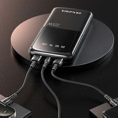 Awei AWEI PowerBank P10K 10000 mAh 22,5 W črna/črna