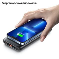 USAMS Powerbank PB62 10000mAh 20WQC3.0+PD Magnetno brezžično hitro polnjenje črna/črna 10KCD17101 (US-CD171)