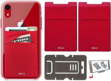 shumee DRŽALO ZA MOBILNO KARTICO Z RFID DRŽALOM 2 KOM RDEČ