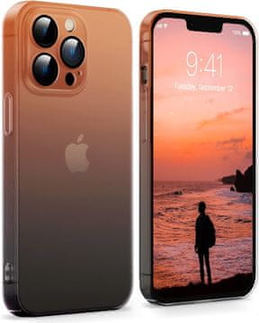 shumee TRDI OVITEK ZA APPLE IPHONE 13 PRO 6.1"" ORANŽNO ČRN OMBRE