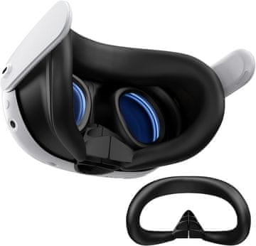 shumee OVITEK ZA OBRAZ ZA OCULUS VR Meta Quest 3 GOGGLES ČRNO MEHKI SILIKON