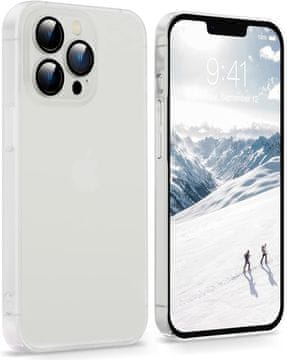 shumee OVITEK IZ TRDE PLASTIKE APPLE IPHONE 14 PRO 6.1"" MAT MLEČNO BEL