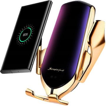 shumee Alogy R2 Avtomatski Držalo za Avtomobilski Držač Qi Induktivni Polnilnik za Avtomobilsko Mrežo 10W Zlat