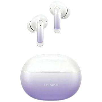 USAMS Brezžične slušalke Bluetooth 5.3 USAMS TWS X-don ENC, vijolične, z gradientom