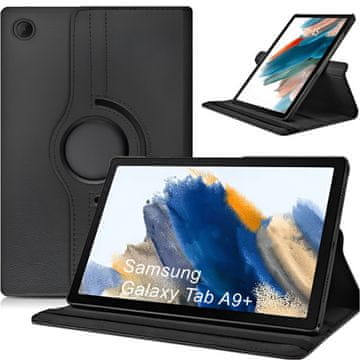 shumee Ovitek za Samsung Galaxy Tab A9 Plus 2023 11 X210X215X216 vrtljiv ovitek z zavihkom za tablični računalnik Ovitek Alogy črne barve