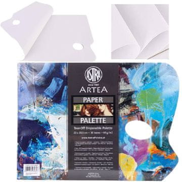 shumee PAPIRNA SLIKARSKA PALETA umetniška paleta 23 x 30,5 cm 60 g ASTRA 36 listov