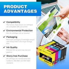 shumee 6x ČRNILO ZA EPSON 29XL XP-235 XP-245 XP-247 XP-255 XP-257 XP-332 XP-335