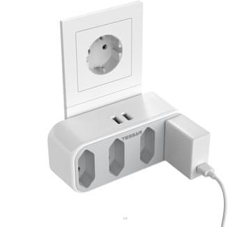 shumee DELILNIK NAPAJANJA 2300W 2.5A ZA TOK 4xEURO AC OZEK 2xUSB BEL