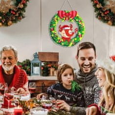 shumee KOMPLET BOŽIČNIH VENČKOV DIAMANTNE VEZINE SEVERNI JELENI + KOVINSKA VERIŽICA